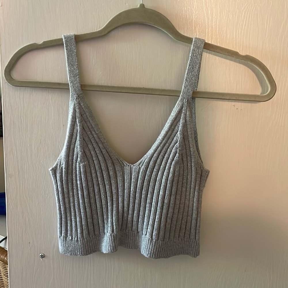 Cropped Ribbed Tank Top